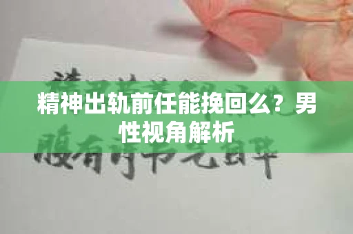 精神出轨前任能挽回么？男性视角解析