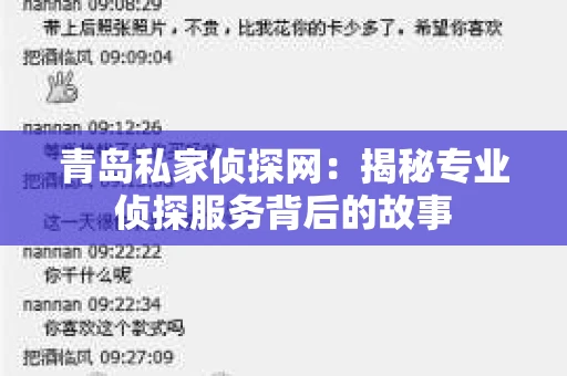 青岛私家侦探网：揭秘专业侦探服务背后的故事