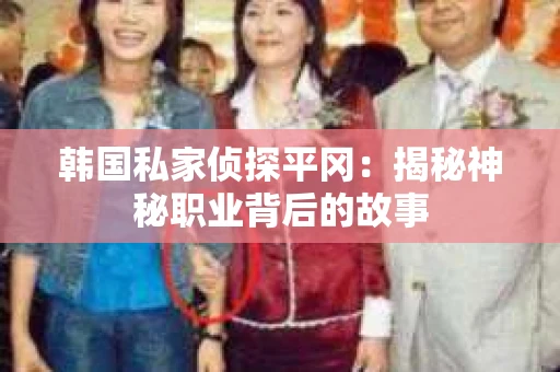 韩国私家侦探平冈：揭秘神秘职业背后的故事