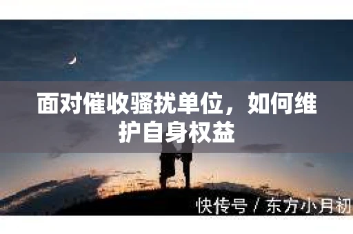 面对催收骚扰单位，如何维护自身权益