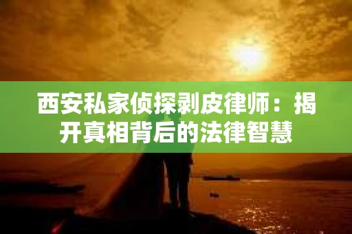 西安私家侦探剥皮律师：揭开真相背后的法律智慧