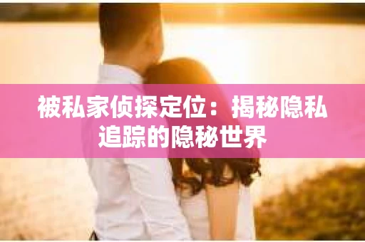 被私家侦探定位：揭秘隐私追踪的隐秘世界