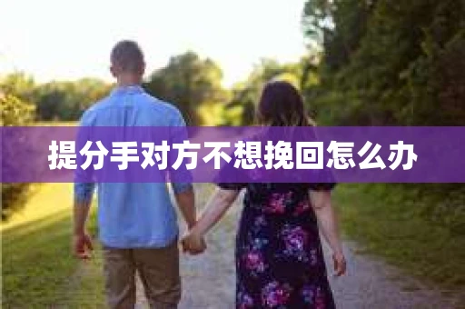 提分手对方不想挽回怎么办