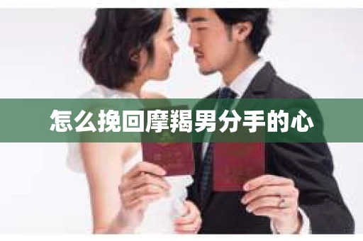 怎么挽回摩羯男分手的心